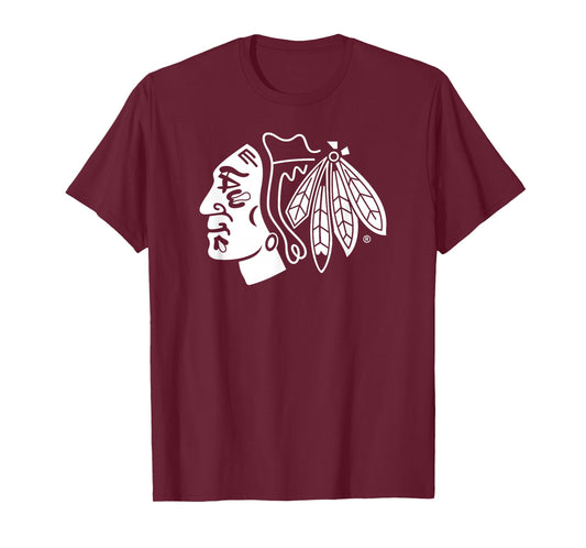 Chicago Blackhawks Two Tone Black NHL Officially Licensed T-Shirt