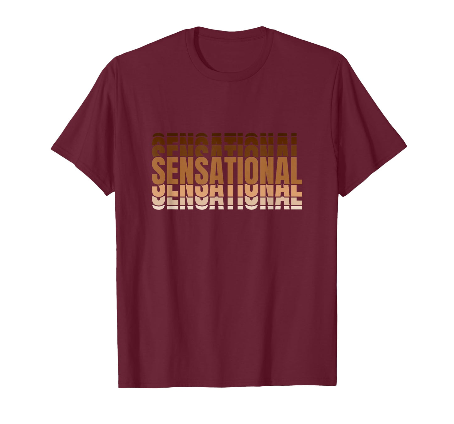 Brown Sensational Brown Color Graphic T-Shirt