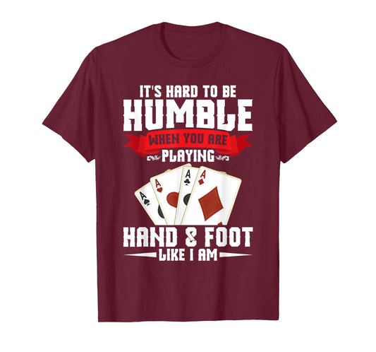 Hand and Foot Cards Set & Hand Foot Clothes Unisex-Adults, Unisex-Kids Black Small Modern Crew Collar Short Sleeve T-Shirt