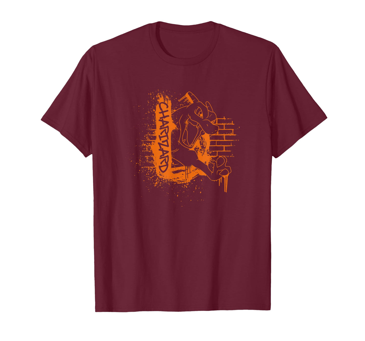 Pokémon Charizard Orange Street Art Graffiti Logo T-Shirt
