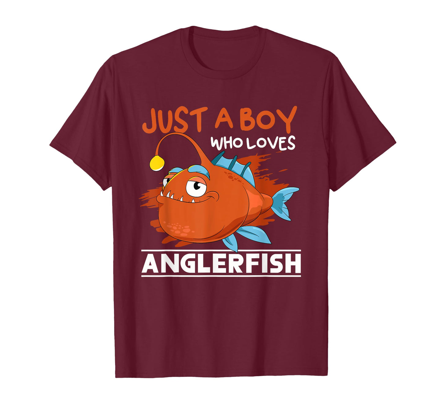 Just A Boy Who Loves Angler Fish Fishing Funny Anglerfish T-Shirt