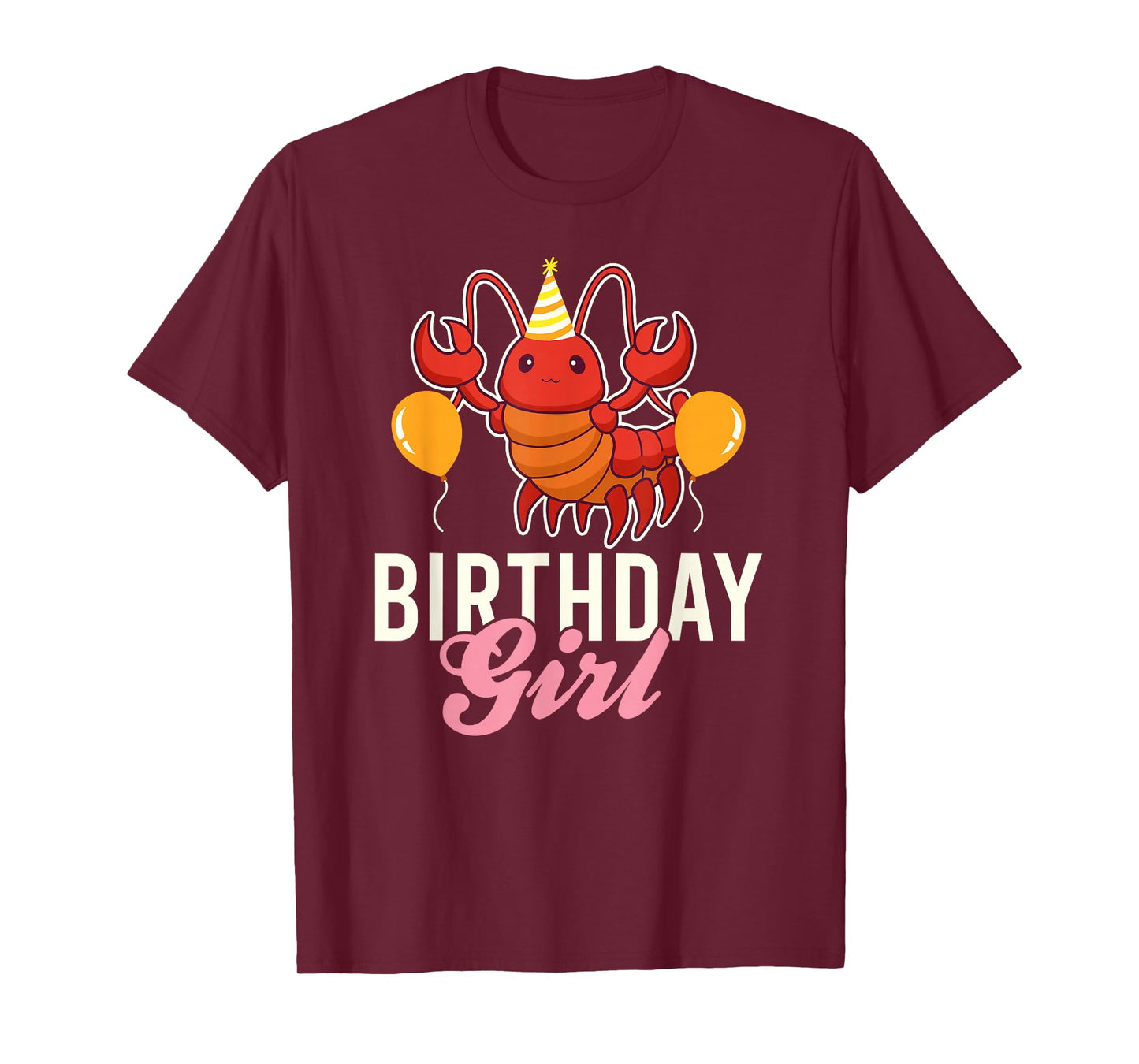 Cute Lobster Birthday Girl T-Shirt
