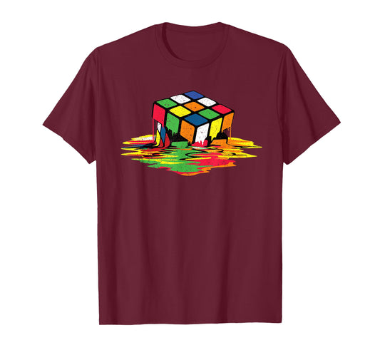 Melting Puzzle Cube Retro Speed Cubing 80's Vintage Toy T-Shirt