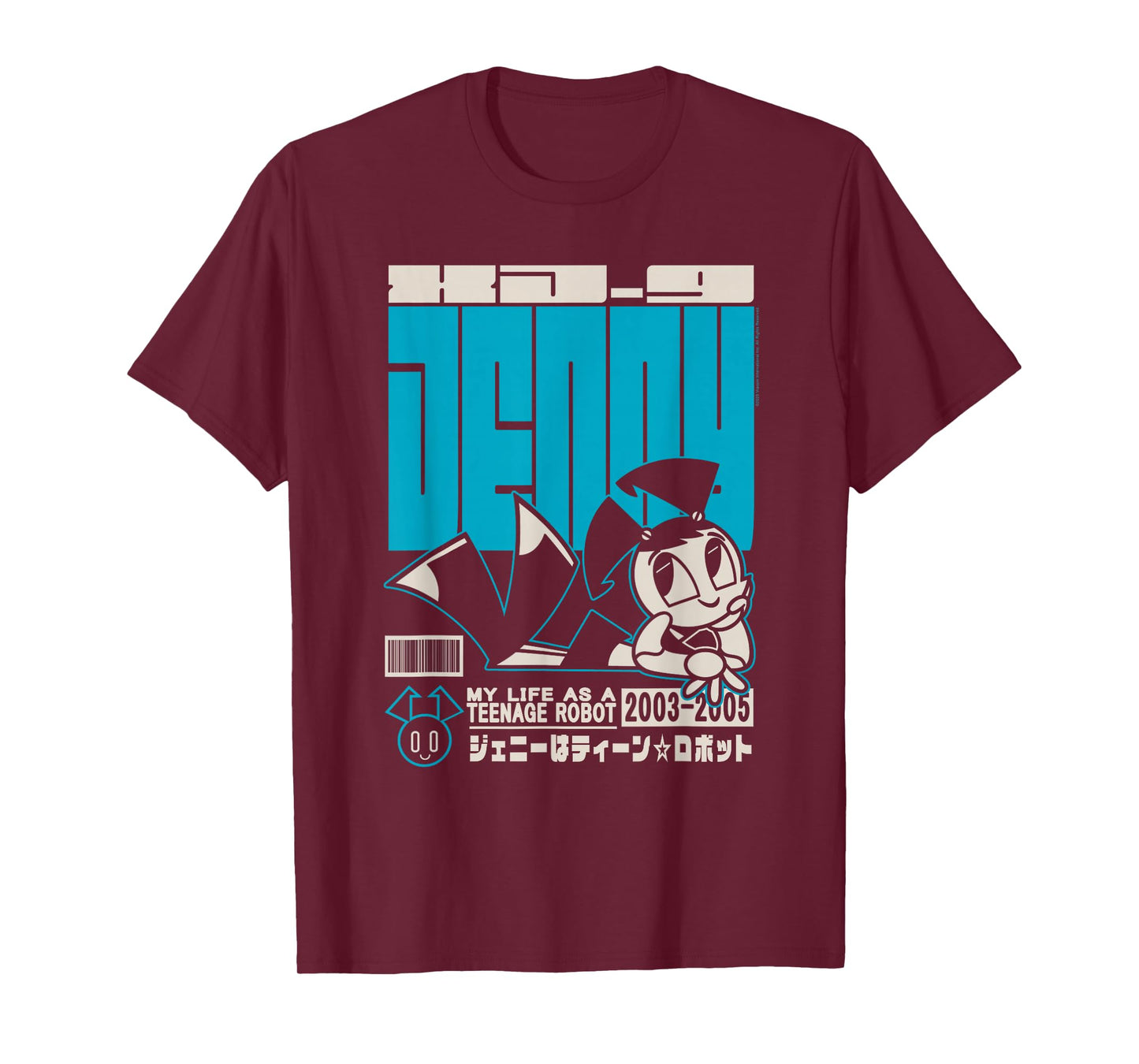 My Life as a Teenage Robot Jenny Cute Kanji Cartoon T-Shirt