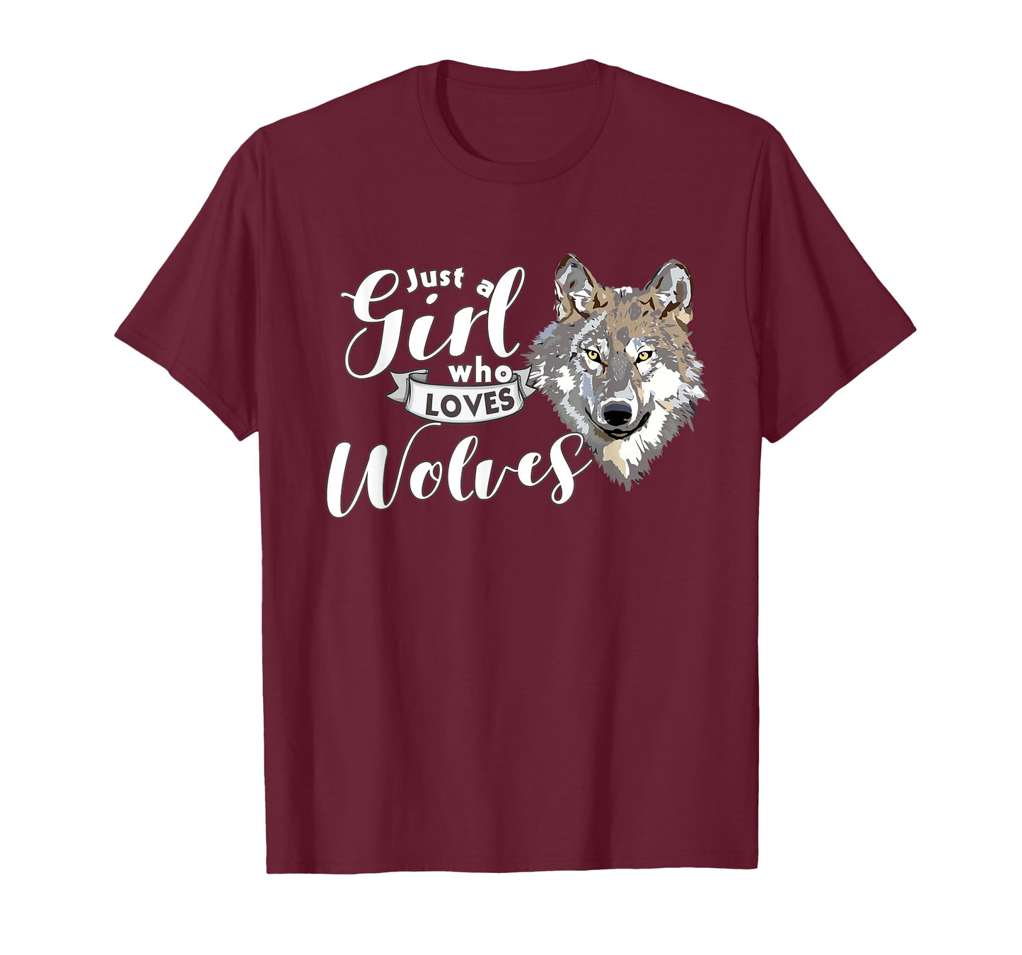 Just a Girl Who Loves Wolves Cute Tee for Women and Girls T-Shirt