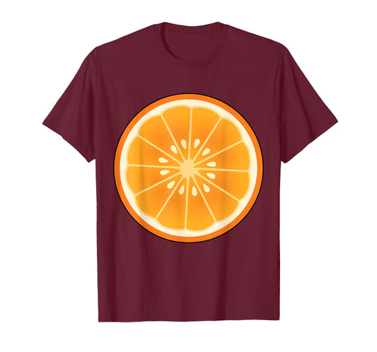 Big Orange Sliced Costume Cute Easy Fruit Halloween Gift T-Shirt