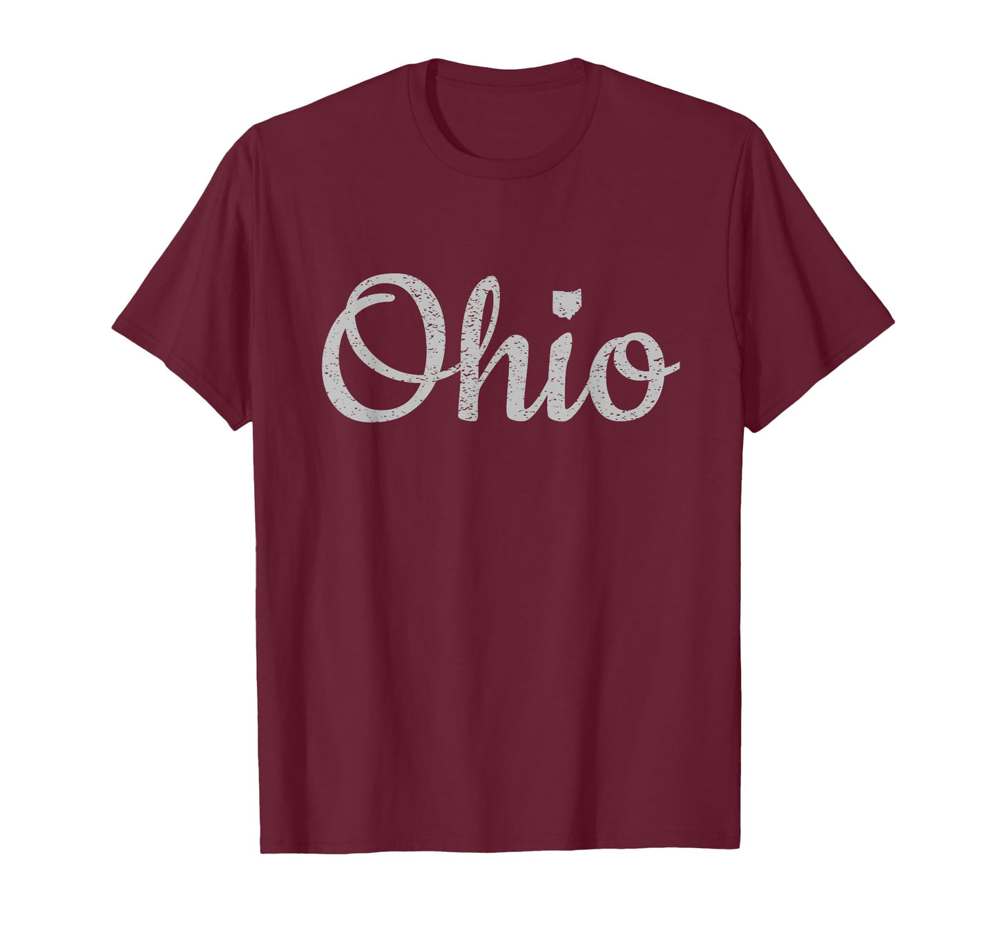 State of Ohio Pride Script Text Distressed Design Gifts T-Shirt