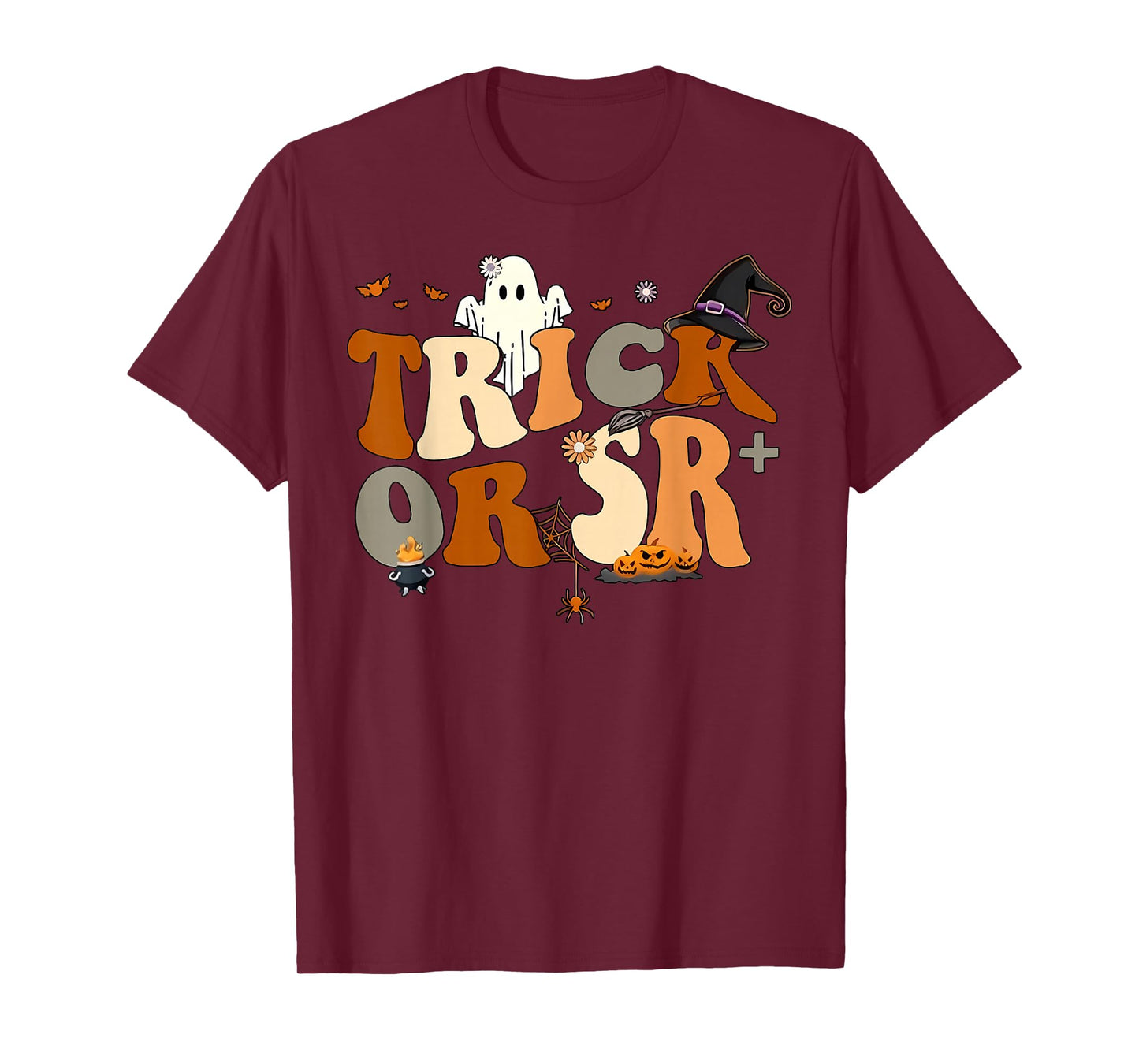 Trick Or SR+ ABA Ghost Halloween Applied Behavior Analysis T-Shirt
