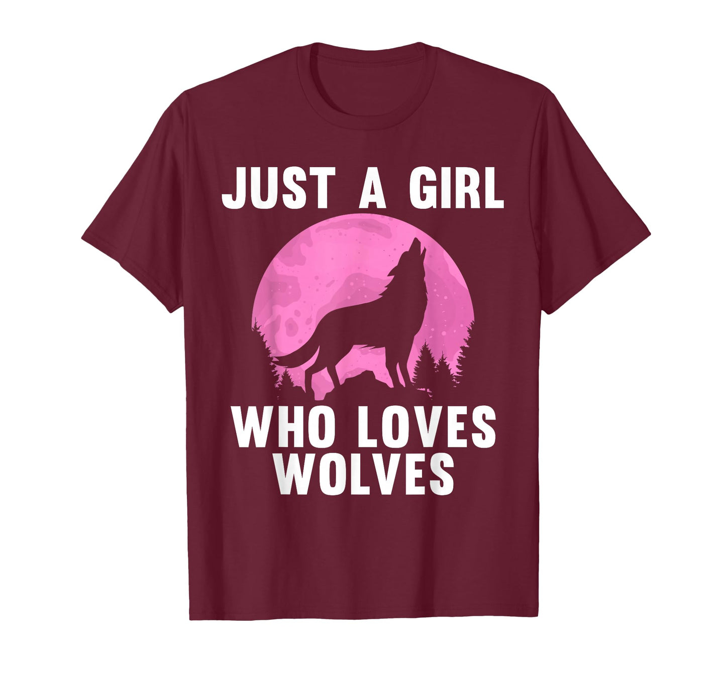 Cute Wolf Art for Women Girls Howling Wolves Wolf Lover T-Shirt