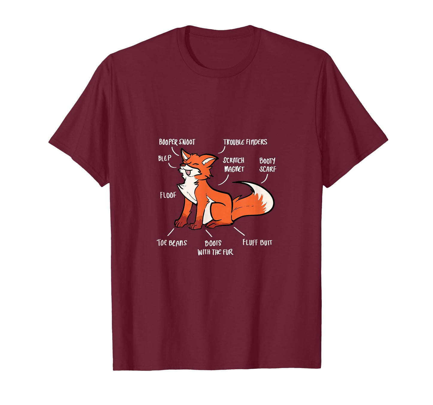 Anatomy Of A Fox Fox Lover T-Shirt