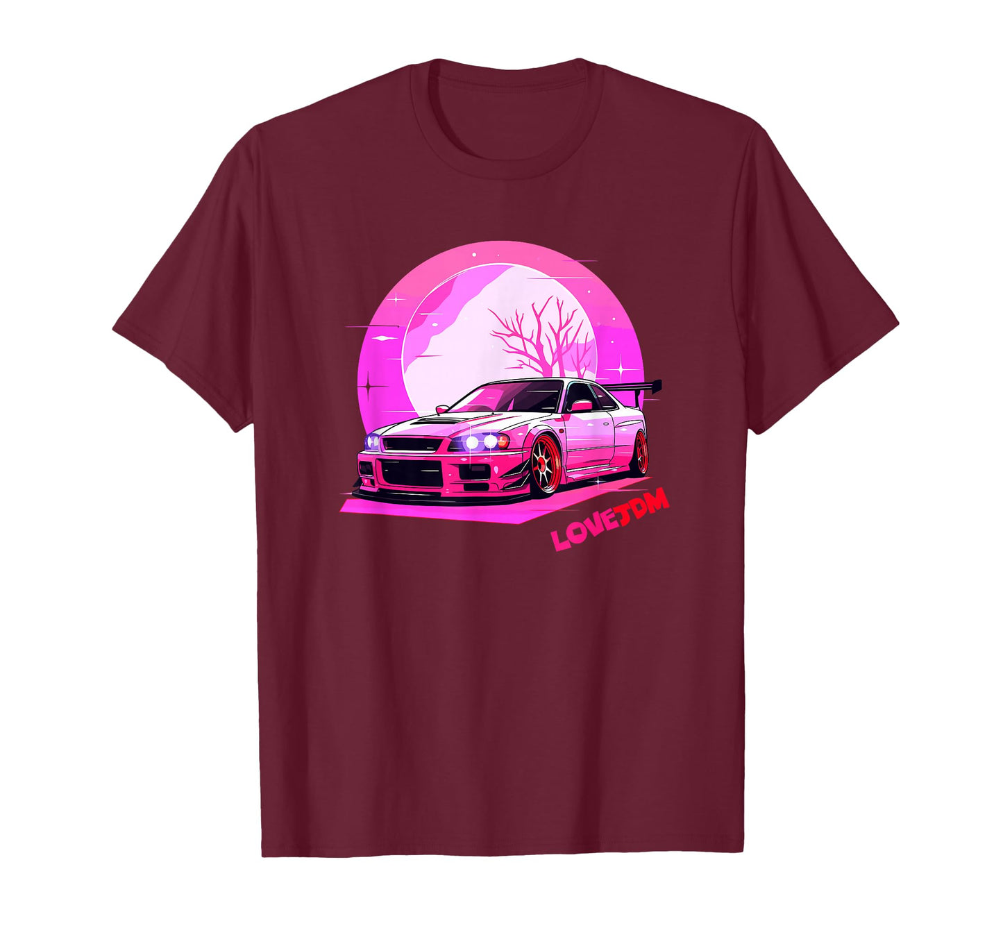 Love JDM Girl Racer Pink Japanese Modified Race Car T-Shirt