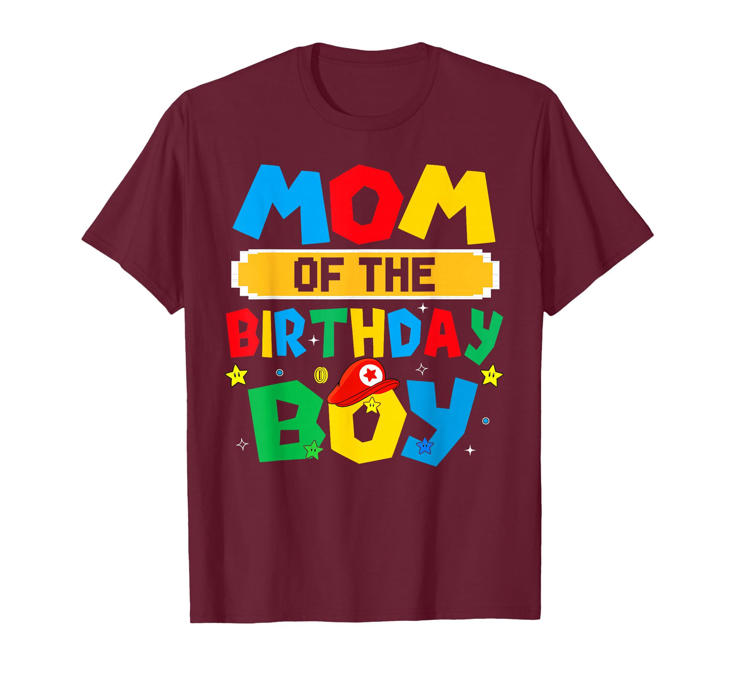 Mom Of The Birthday Boy Game Video Gaming Matching Family T-Shirt