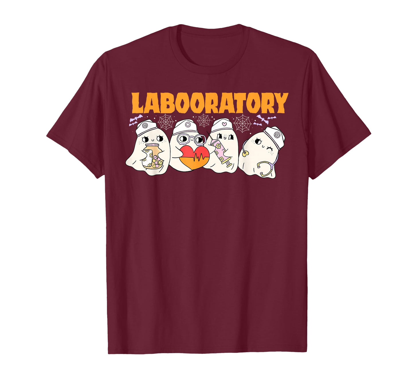 Labooratory Halloween Ghost Laboratory Lab Technician RN T-Shirt