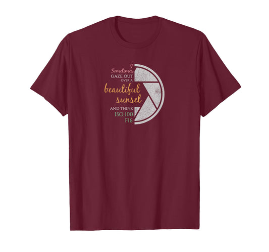 Happy Quote Funny Camera Settings & Photography Pun | Photographers Gift T-Shirt
