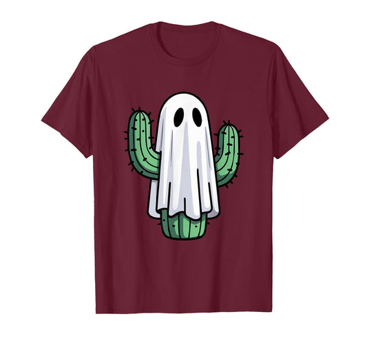 Ghost Cactus Halloween Costume Ghoul Succulent Cacti Lover T-Shirt