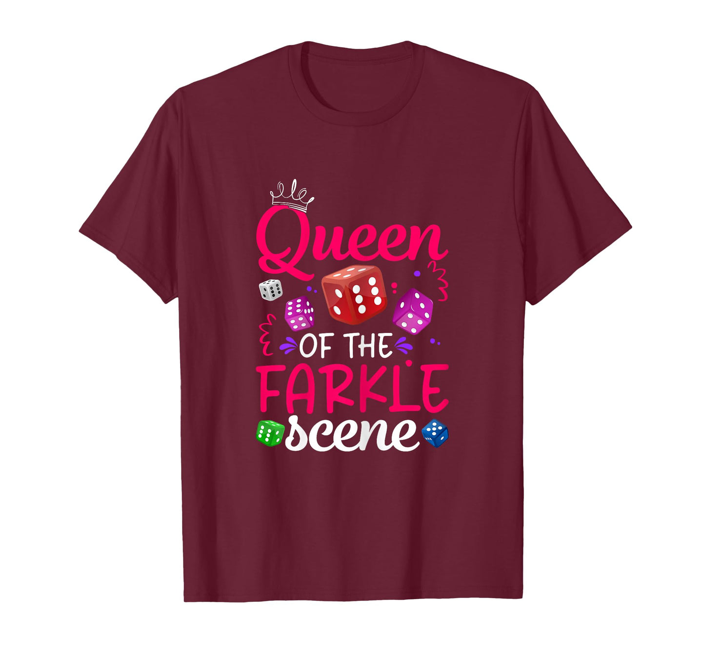Queen Of The Farkle Scene Funny Farkle player Women T-Shirt