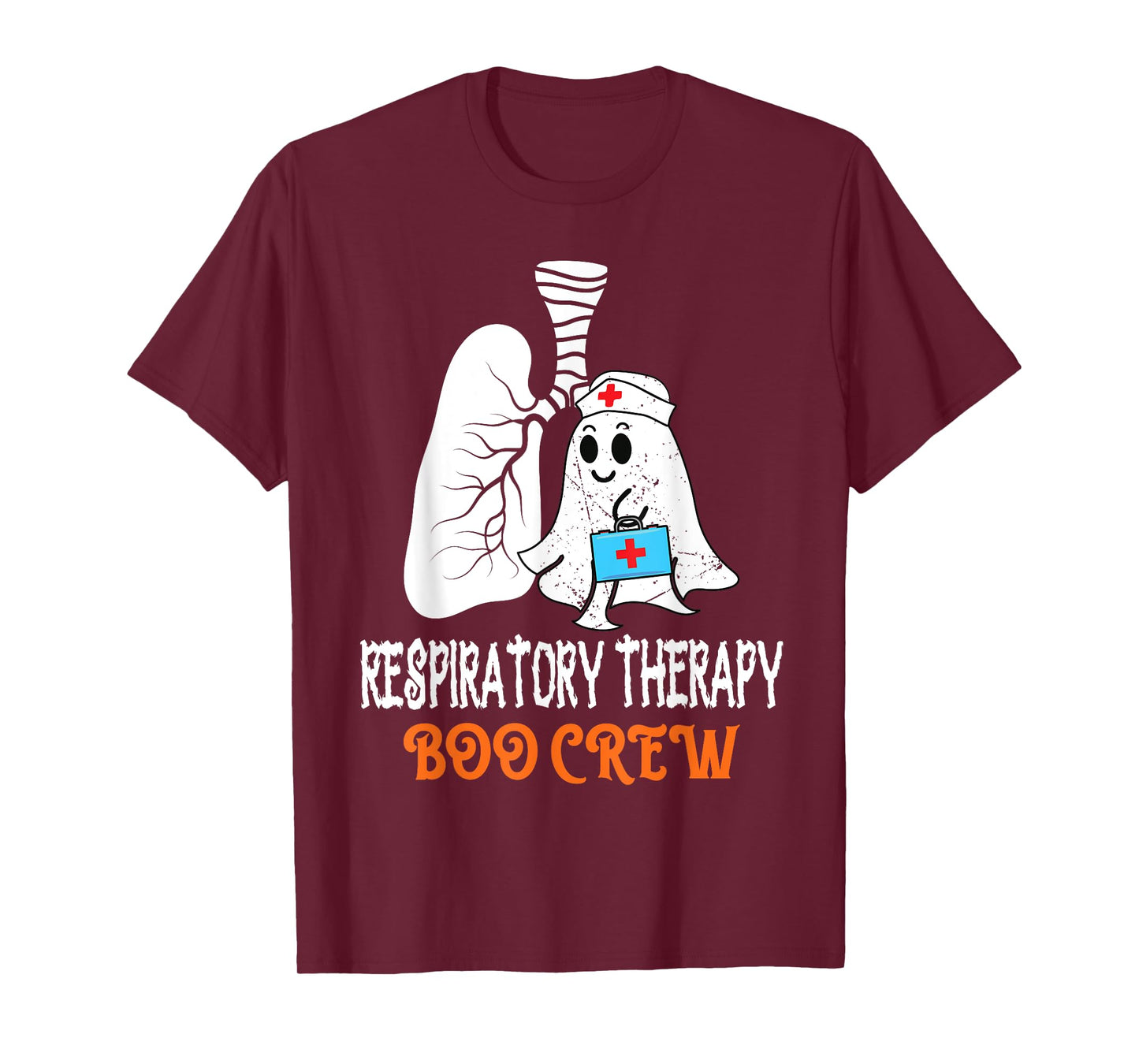 Respiratory Therapy Boo Crew Lungs Halloween Therapist RT T-Shirt