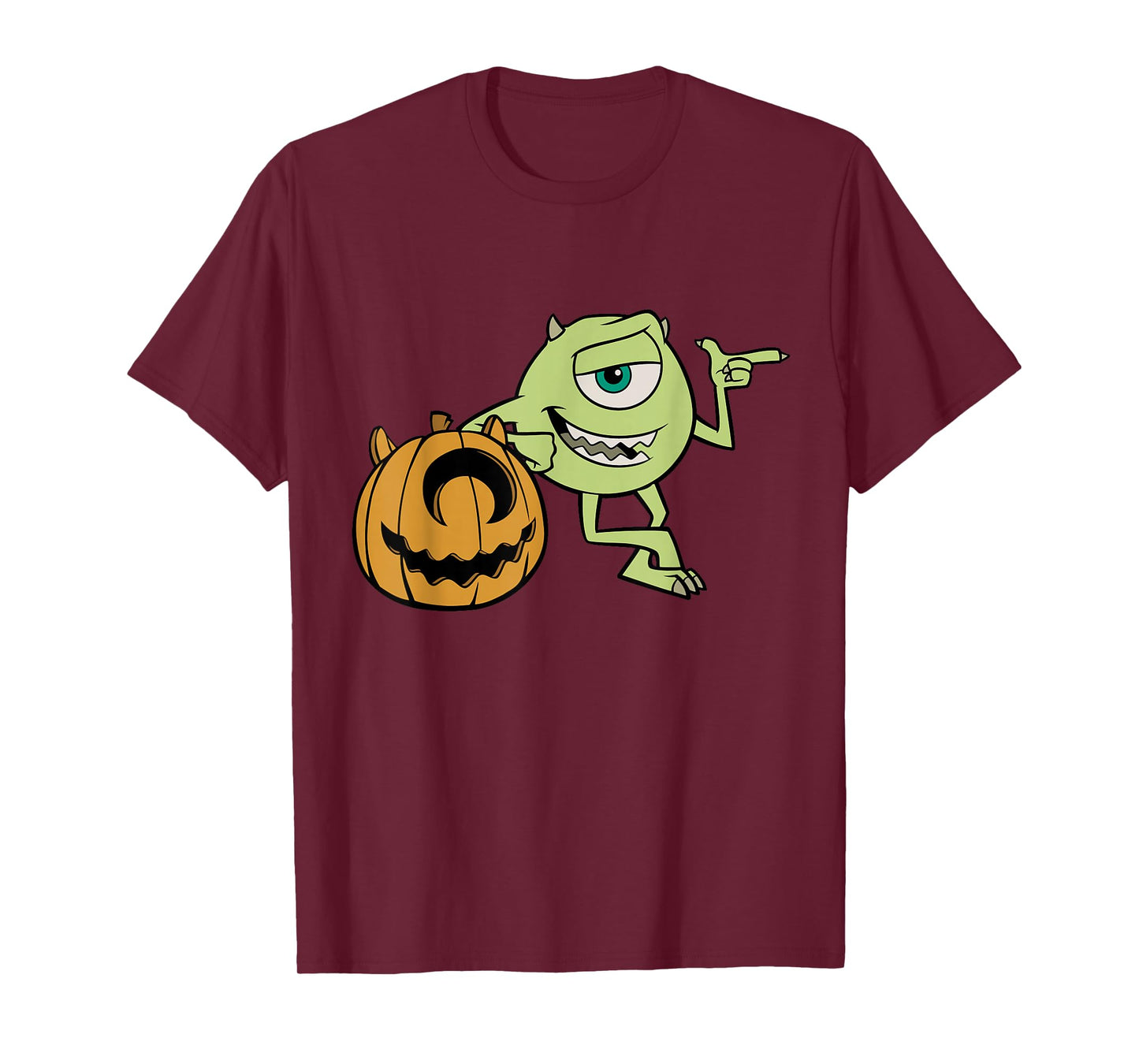 Disney Pixar Mike Halloween Pumpkin Pose T-Shirt