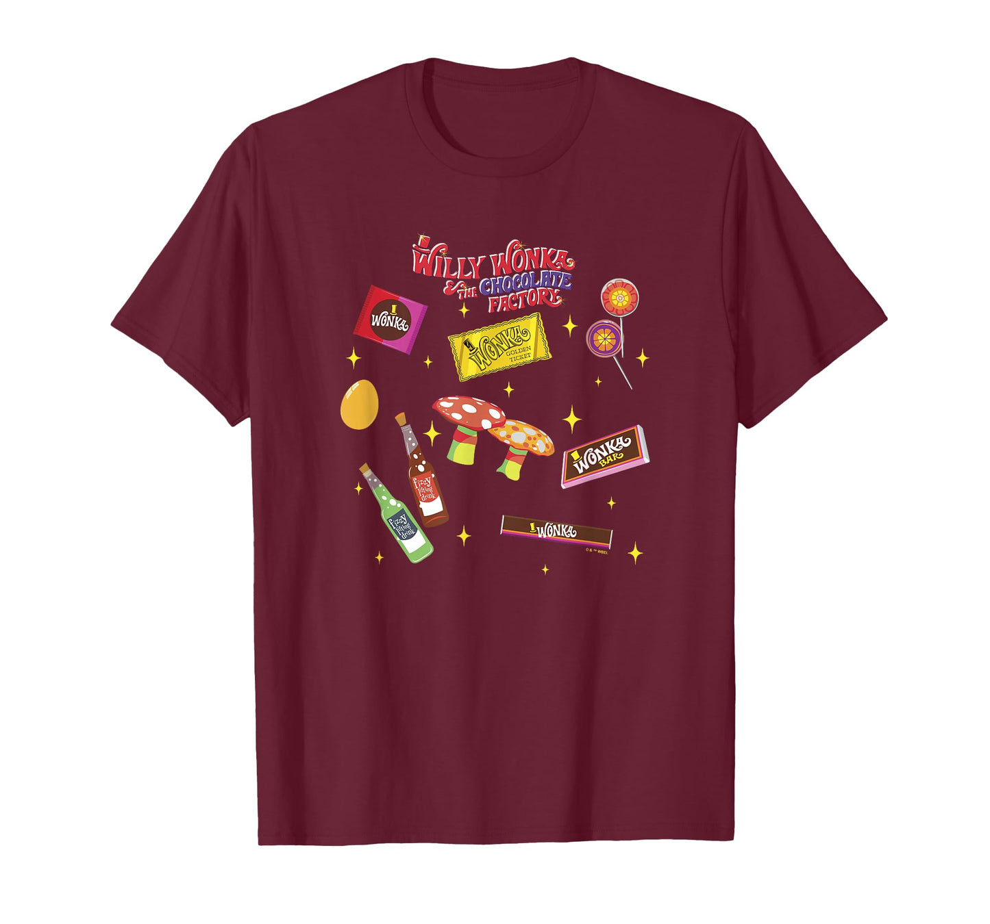 Willy Wonka And The Chocolate Factory Wonka Candies Icons T-Shirt