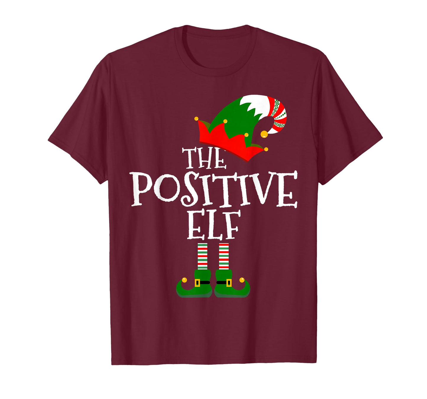 Funny The Positive Elf Matching Family Group Gift Christmas T-Shirt
