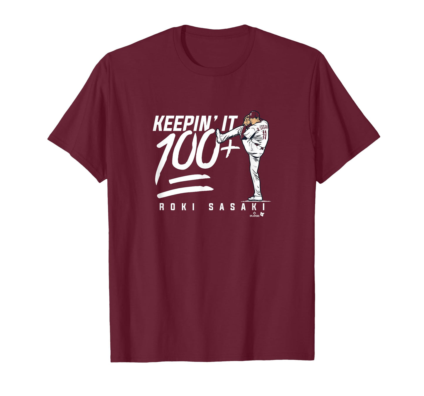 Roki Sasaki - Keepin' It 100+ - Los Angeles Baseball T-Shirt