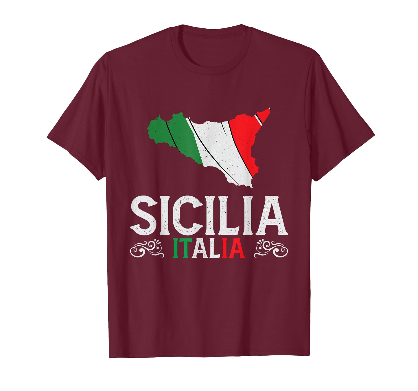 Sicily Italy - Sicily Souvenir Silhouette Sicily T-Shirt