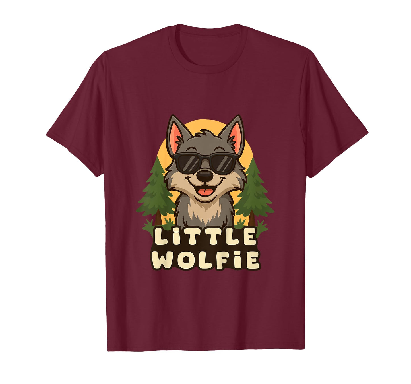 Kids Little Wolfie - Wolf Themed Design for Boys T-Shirt