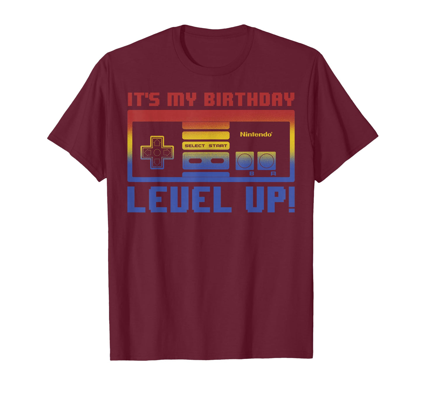 Nintendo It's My Birthday Level Up! SNES Controller T-Shirt