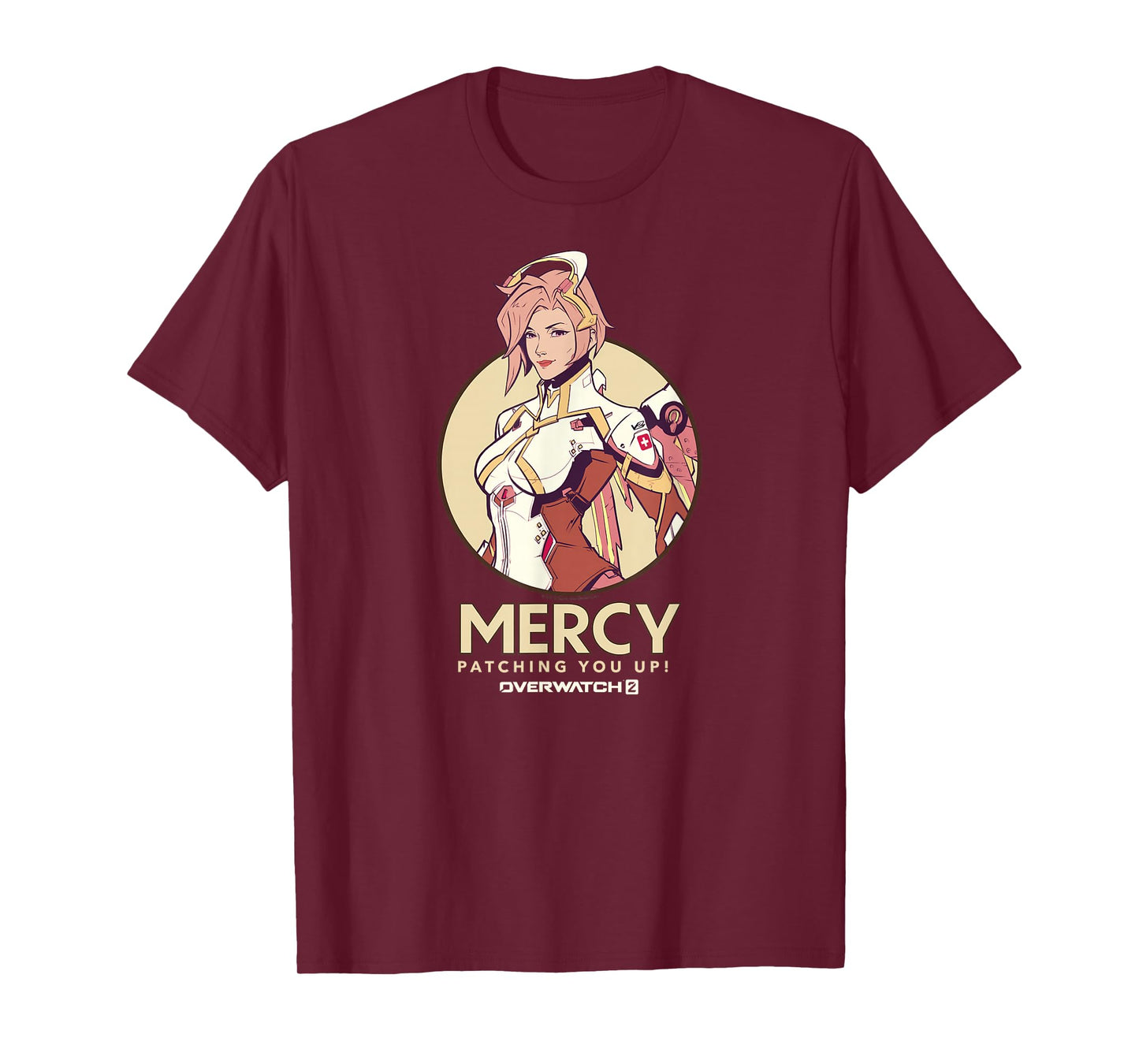 Overwatch 2 Mercy Patching You Up Nurse Icon Circle T-Shirt
