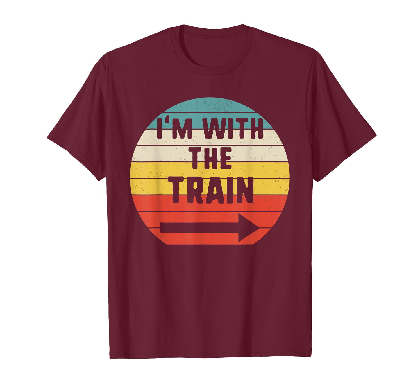I'm With train Halloween Matching Couple Costume Vintage T-Shirt
