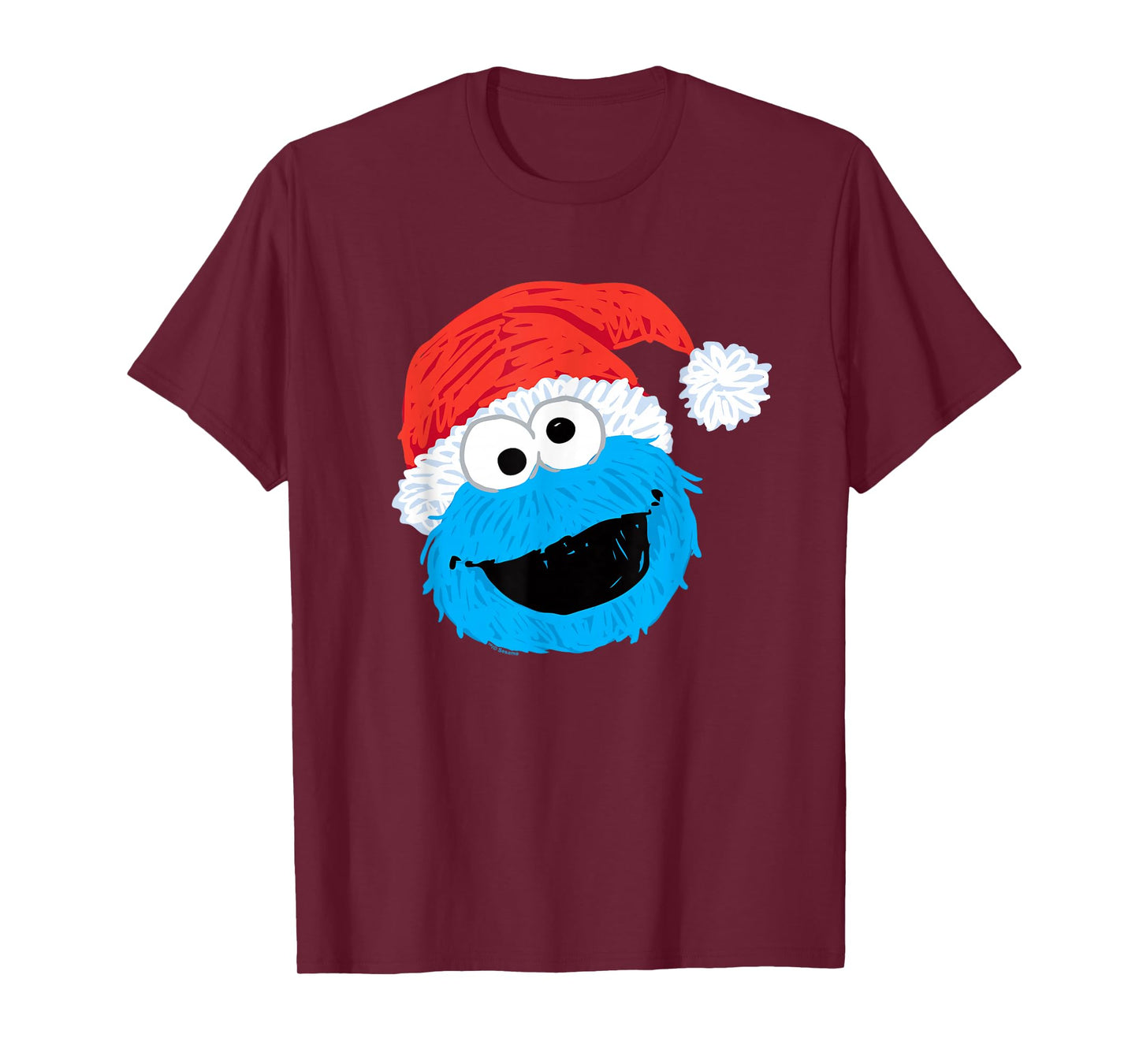 Sesame Street Scribble Christmas Cookie Monster T-Shirt
