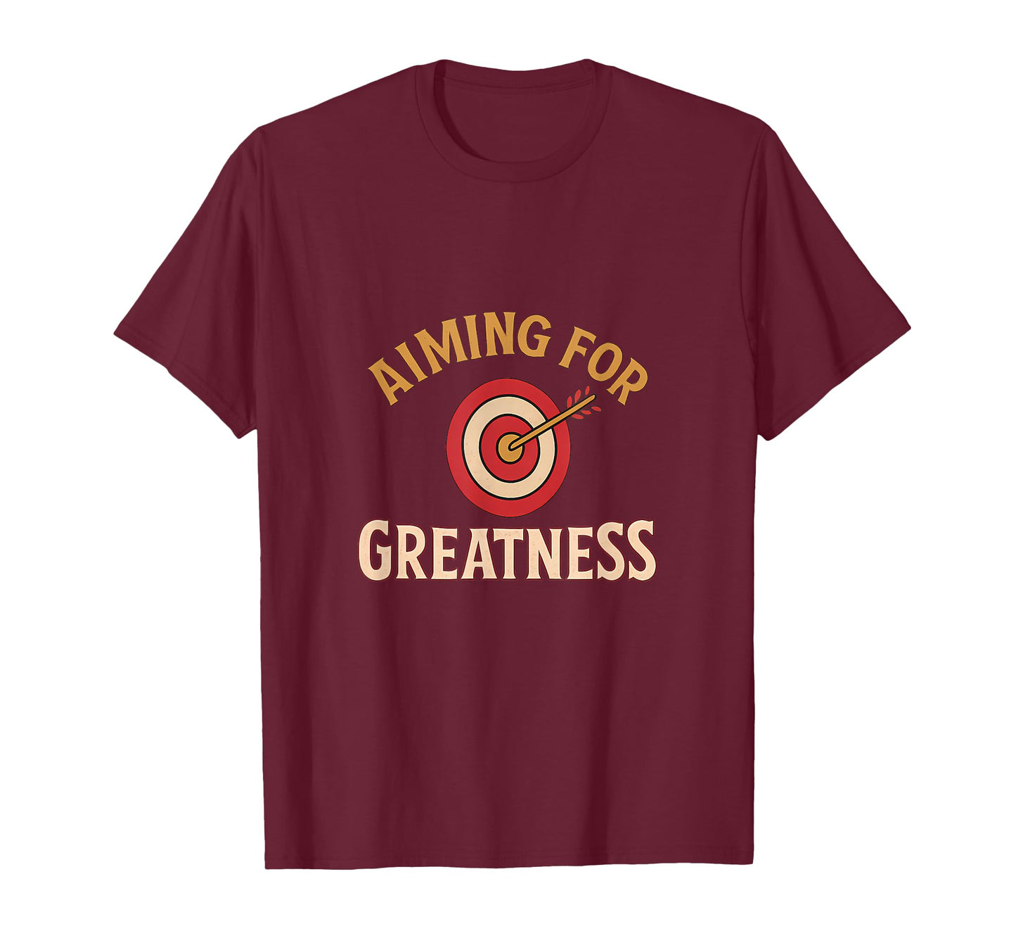 Aiming for Greatness Bullseye Gaming Target Design T-Shirt
