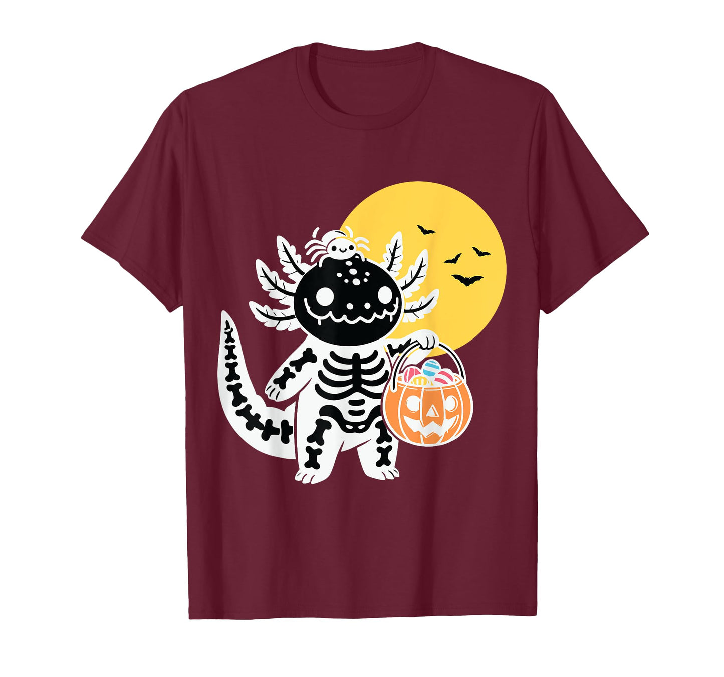 Halloween Horror Axolotl Kawaii Anime Funny Women Men Kids T-Shirt