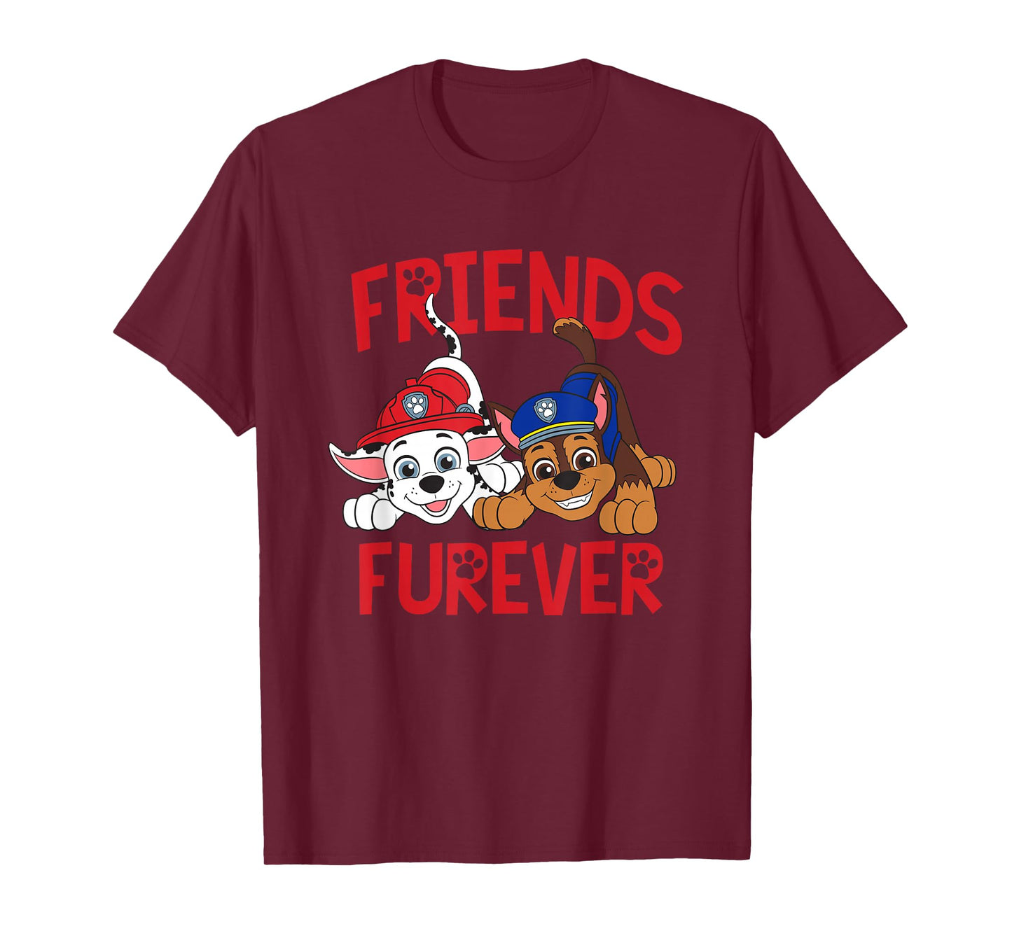 Paw Patrol Marshall and Chase Friends Furever T-Shirt