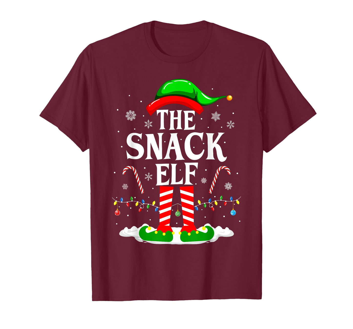 The Snack Elf Xmas Funny Matching Family Group Christmas T-Shirt