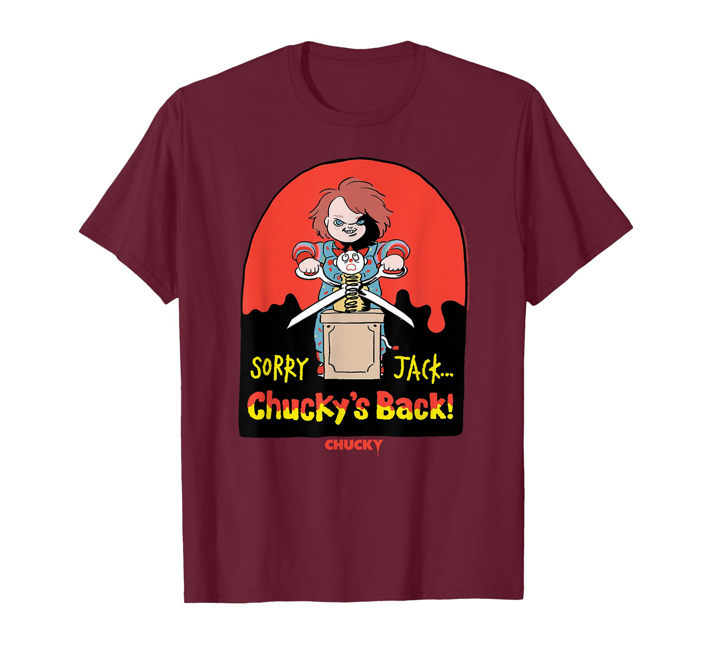 Chucky Sorry Jack Chucky’s Back Sinister Cartoon T-Shirt