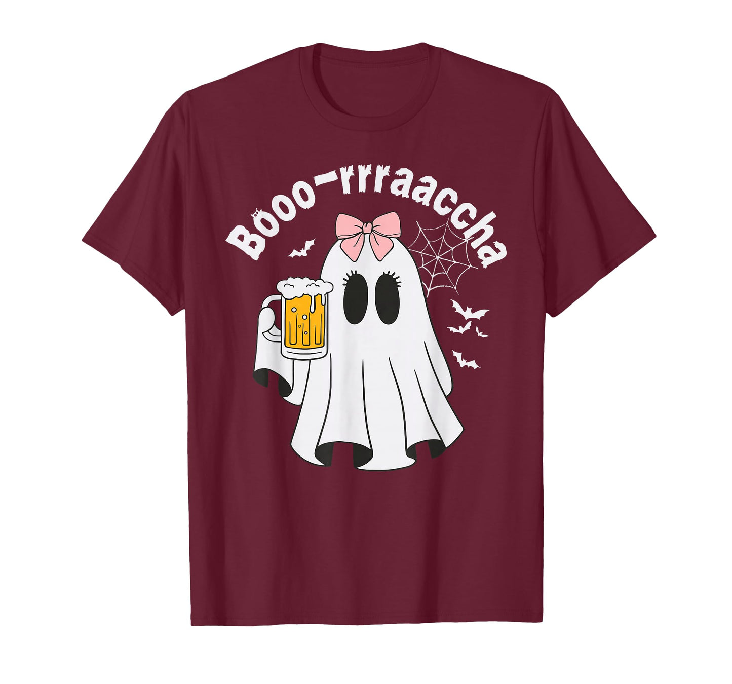 Boo-Racha Cute Ghost Coquette Beer Party Halloween Costume T-Shirt