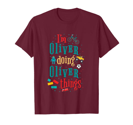Kids I'm Oliver Doing Oliver Things Cute Boys T-Shirt