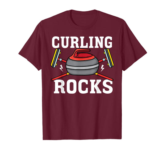 Curling rocks Broom curler Winter ice Sports lover Curling T-Shirt