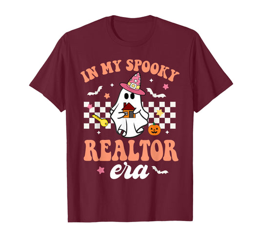 Groovy In My Spooky Realtor Era Ghost Funny Halloween T-Shirt