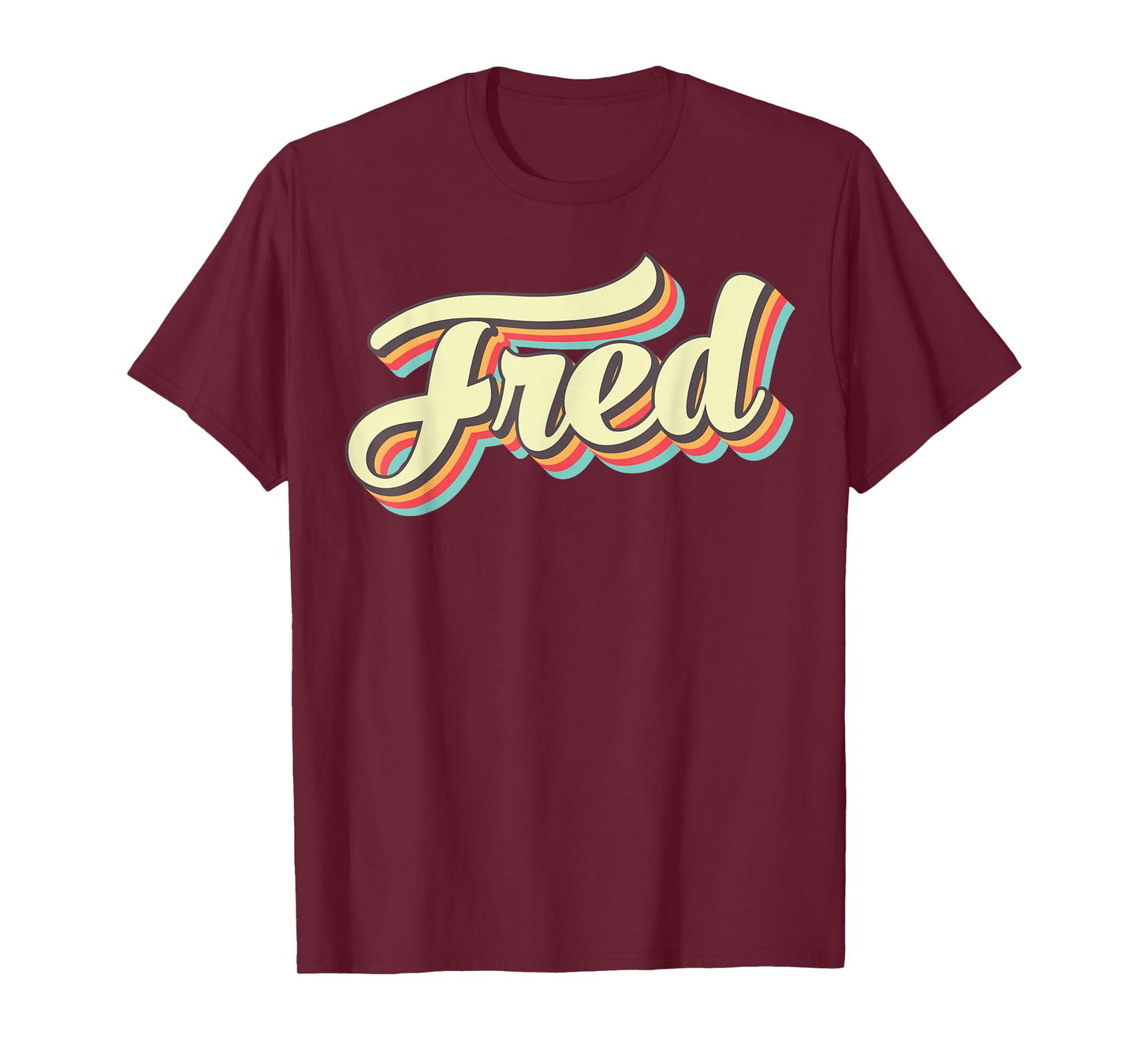 Fred TShirt Retro Art Baseball Font Vintage T-Shirt