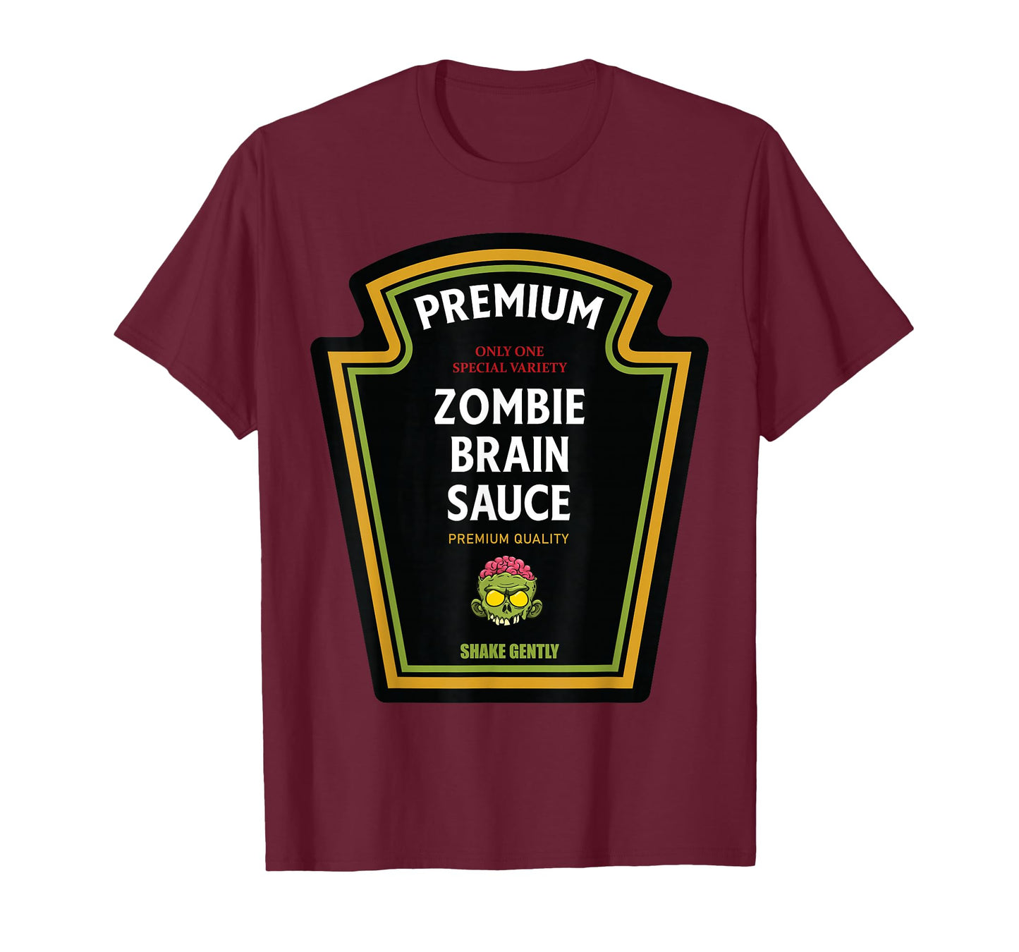 Zombie Brain Sauce 2024 Halloween Ketchup Matching Costume T-Shirt