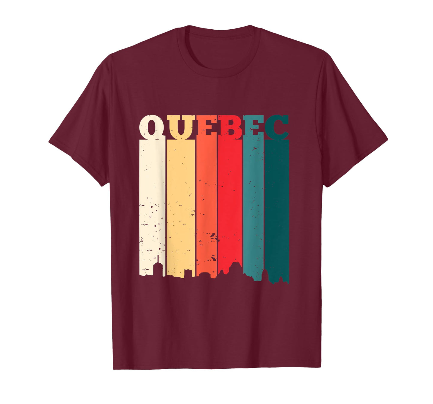 Quebec Skyline Canada Pride Vacation Travel Canadian Gift T-Shirt