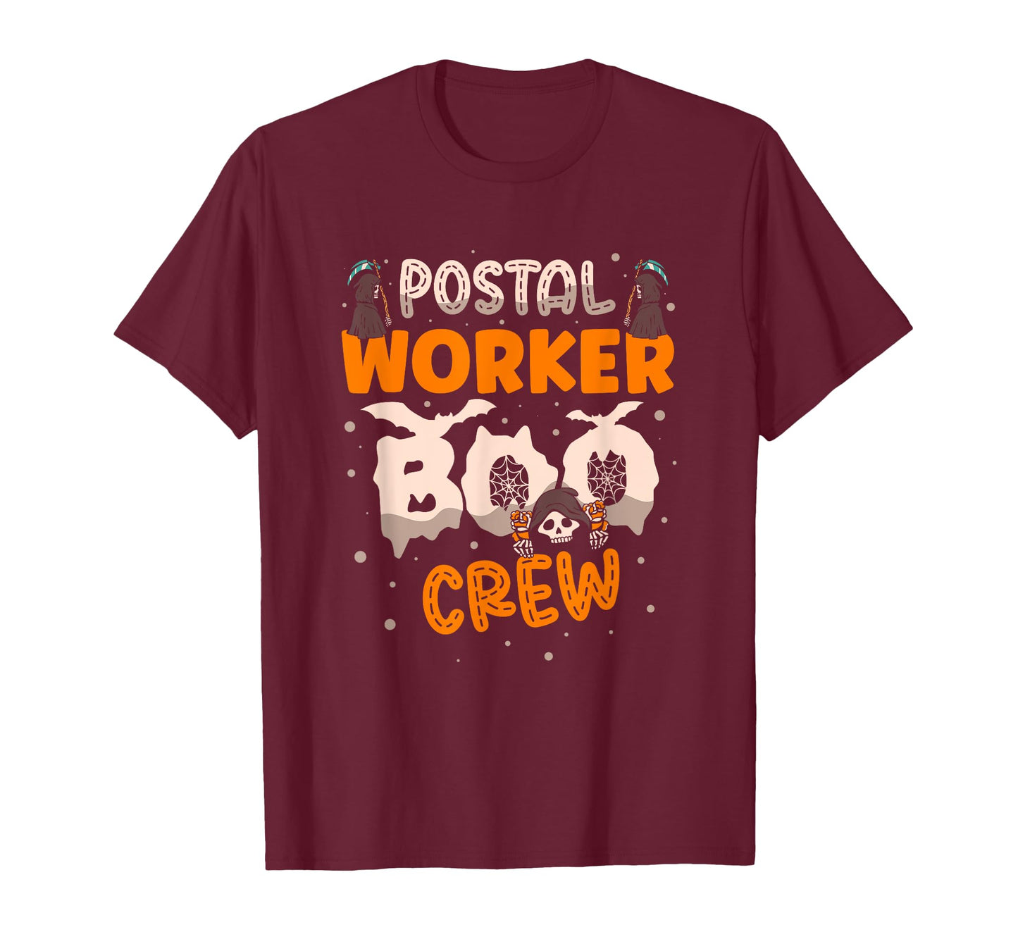 Postal Worker Boo Crew Funny Halloween Postal Worker T-Shirt