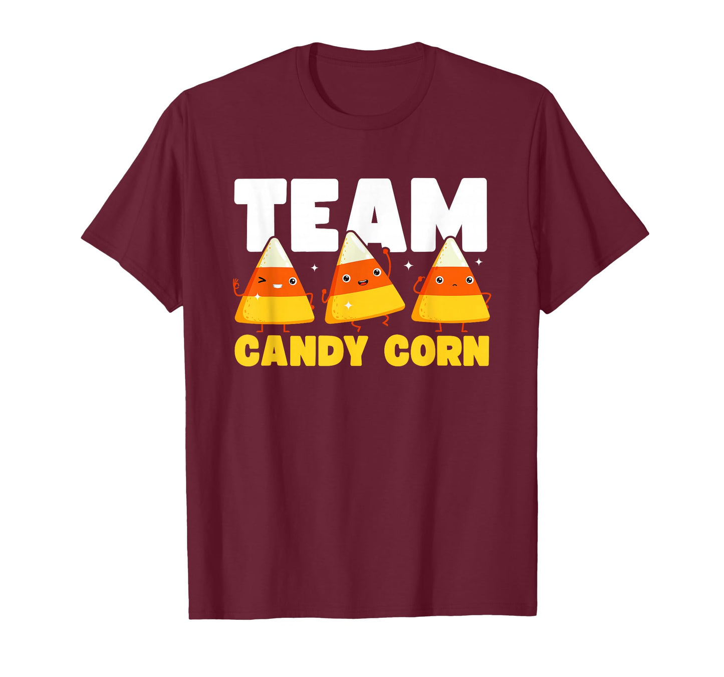 Cute Team Candy Corn Funny Matching Halloween Lazy Costume T-Shirt