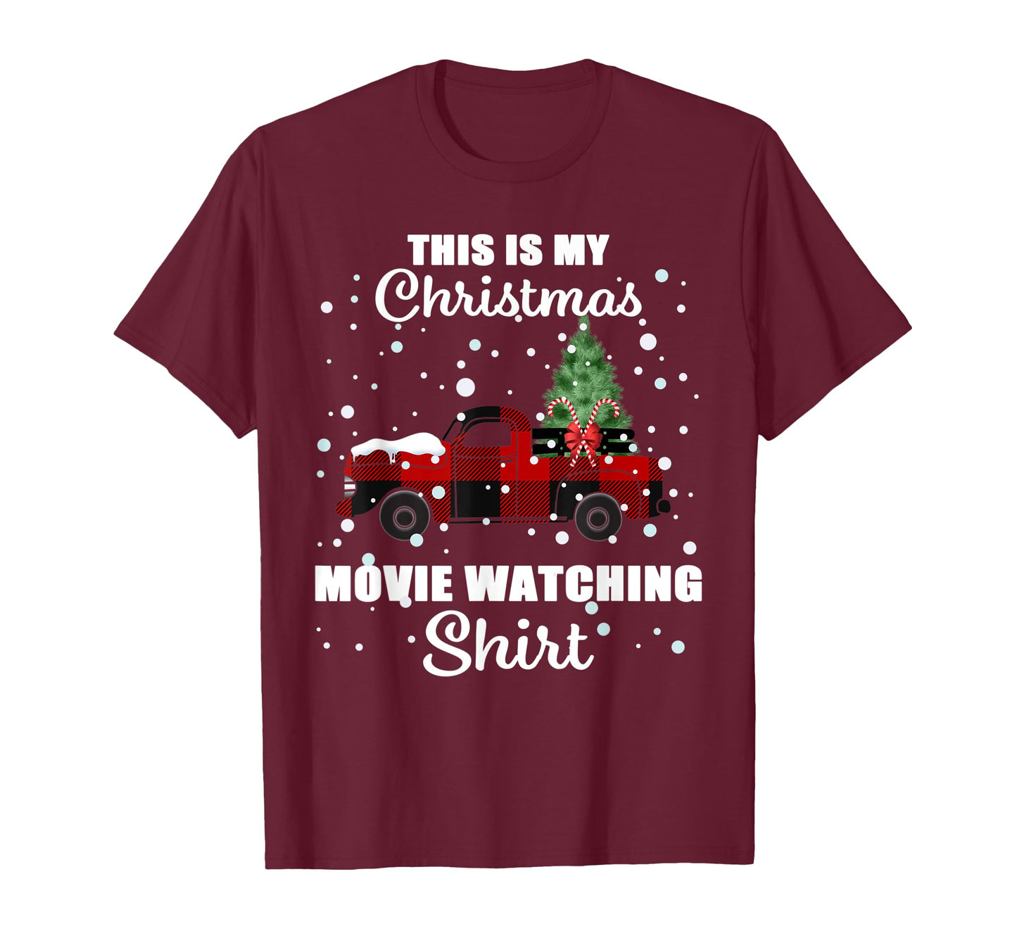 This Is My Christmas Movie Watching Buffalo Plaid T-Shirt