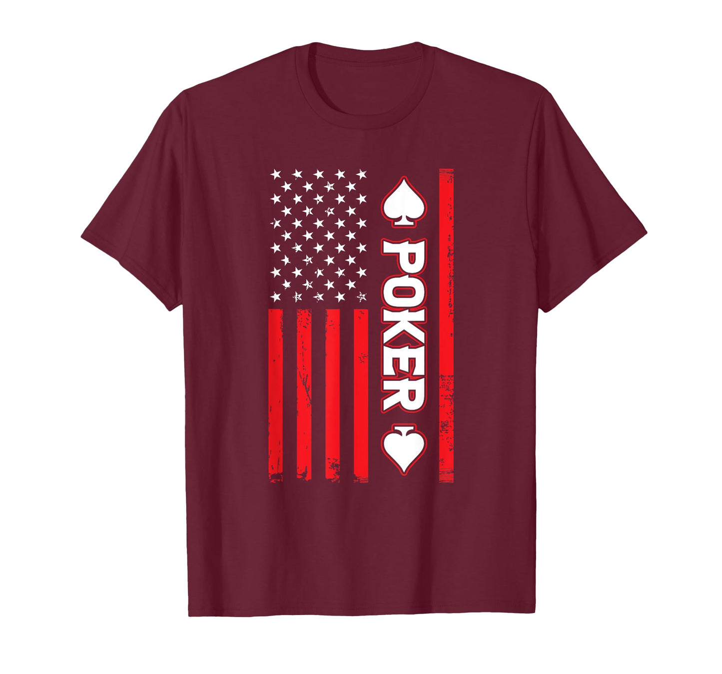 Funny Poker American Flag USA Casino Play Card Gambler Poker T-Shirt for Women Men