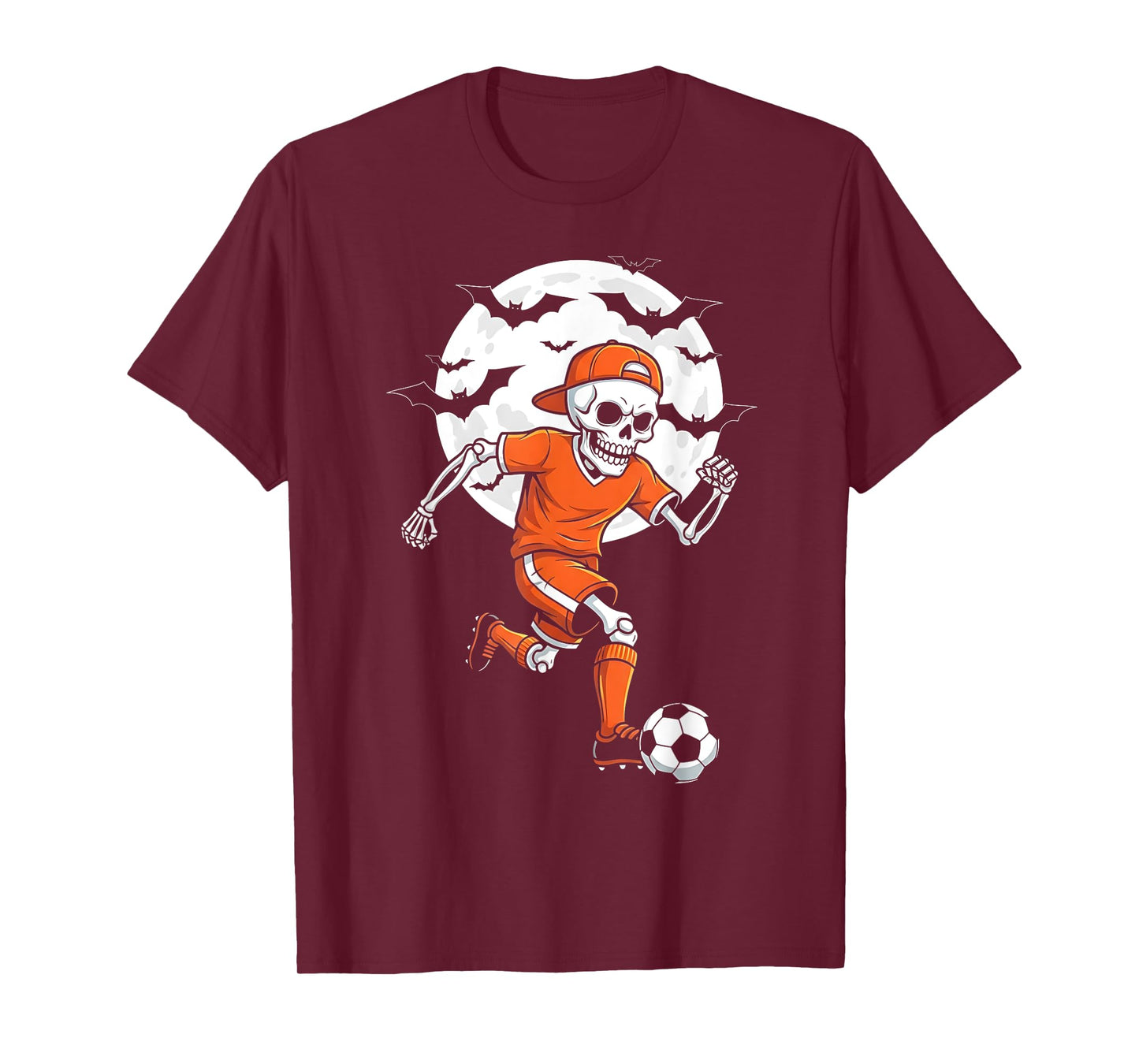 Funny Skeleton Soccer Halloween Costume Boys Kids Men Women T-Shirt