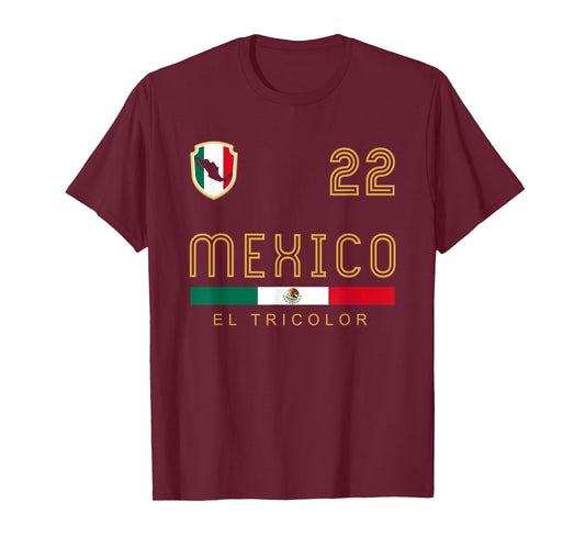 Vintage Mexico Football Flags Fan Gift T-Shirt