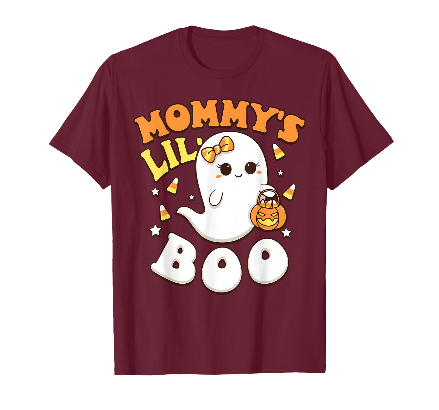 Mommy's Lil' Boo Baby Girls Toddler Halloween Cute Boo Ghost T-Shirt
